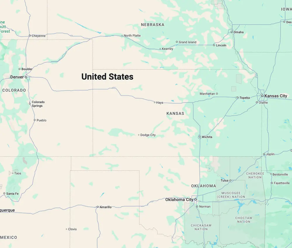 Temporary USA map from google maps